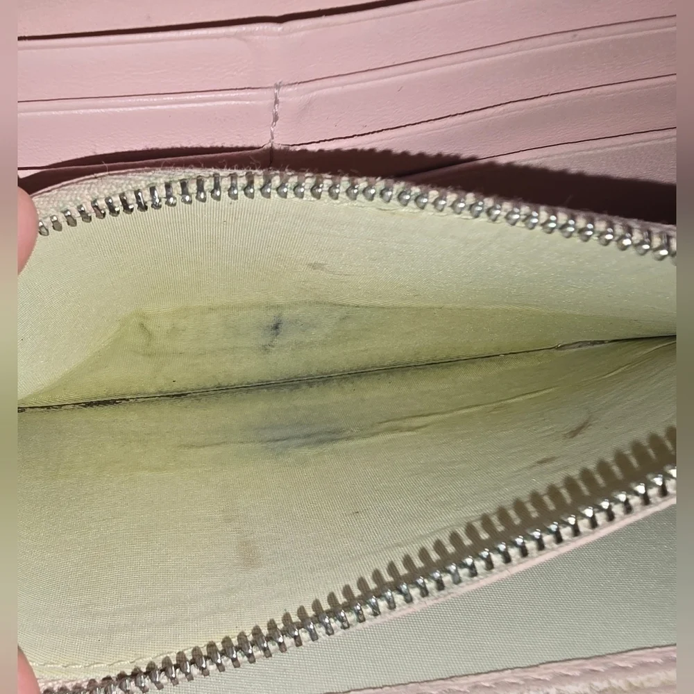 Christian Dior Baby Pink Embossed Patent Leather Women's Wallet
